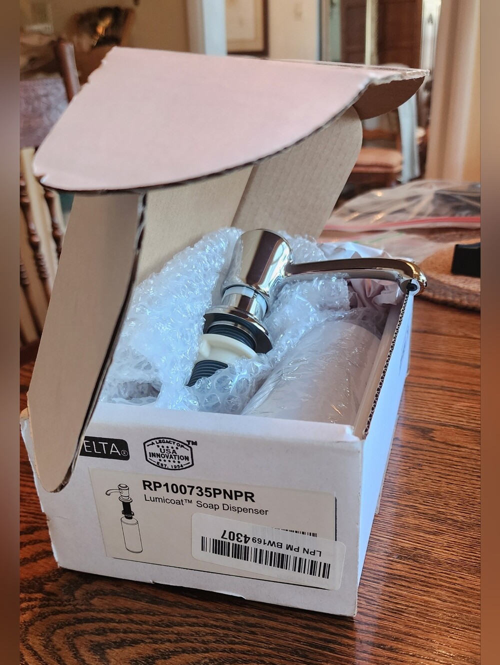 Delta Polished Nickle under Counter Soap Dispenser Pump 13oz